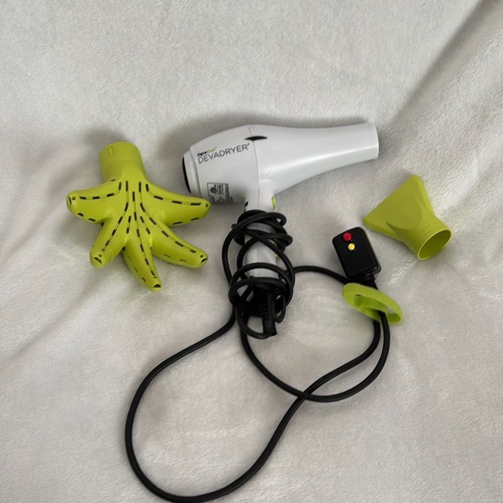 DevaCurl Lime and White Hair Dryer Set